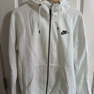 Nike White Women's Zip Up Sweatshirt